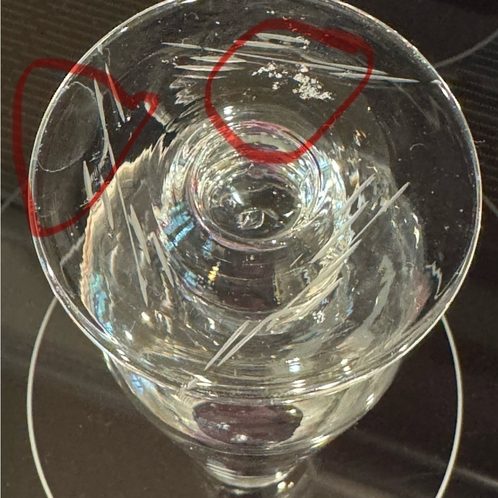 Rare~Vintage 1950’s~Horiguchi~Bamboo Etched~Cristal D'Arques~Champagne Glass~G13 - Picture 6 of 7